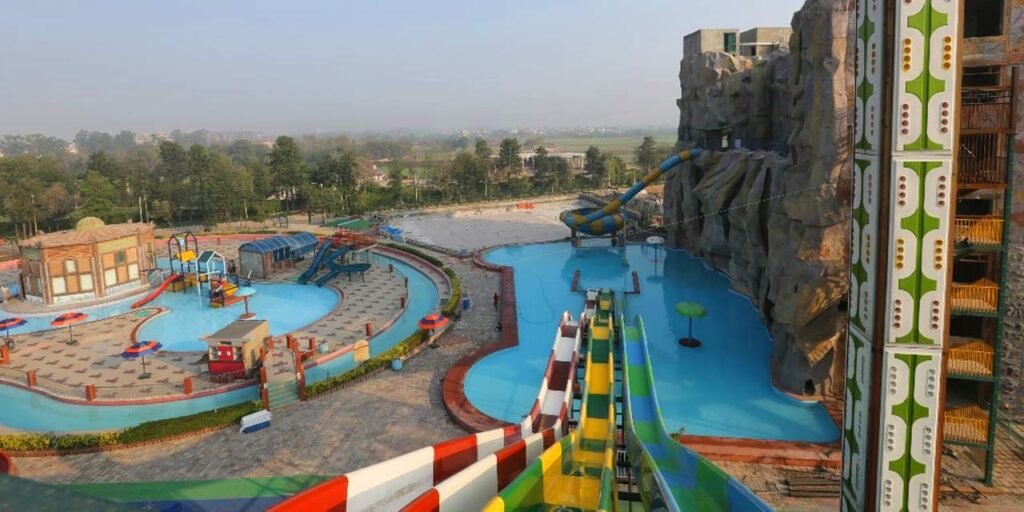 Artificial Waterfalls At The Best Water Park